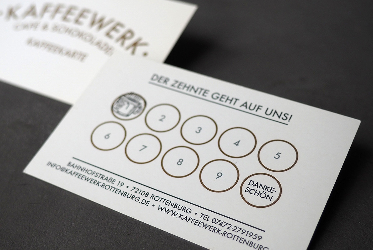 Kaffeekarte Rückseite
